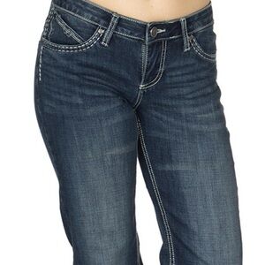 WRANGLER Women's Shiloh Straight Leg Jeans - Dark Blue
